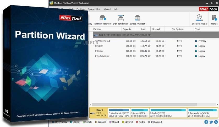 MiniTool Partition Wizard Technician 12.8 + WinPE