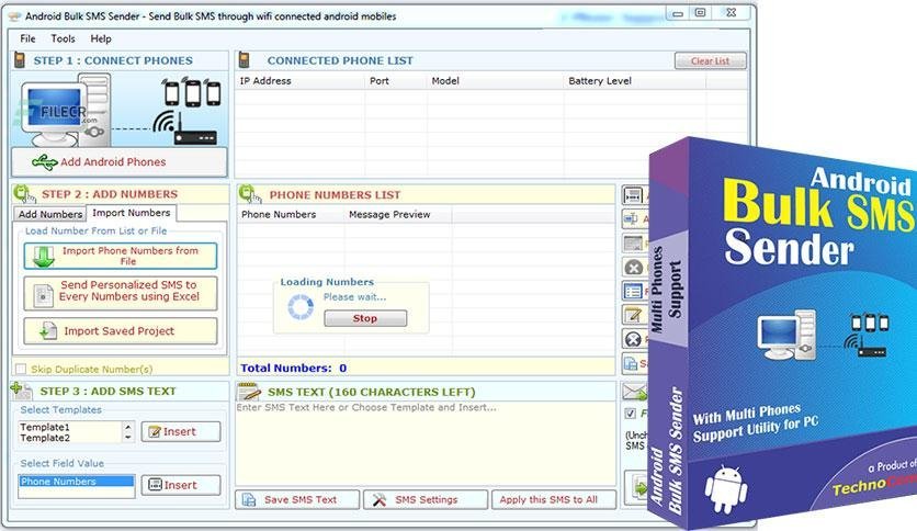 Technocom Android Bulk SMS Sender 10.21.3.25